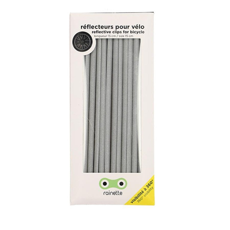 Lot de 12 reflecteurs pour rayon de velo 150 mm marque Rainette pour securite et visibilite optimale