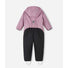 Combinaison softshell enfant Reima Mjosa rose et noir, résistante et chaude pour les activités outdoor