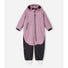 Combinaison softshell enfant Reima Mjosa rose et noir avec fermeture éclair, idéale pour protéger du vent et de la pluie