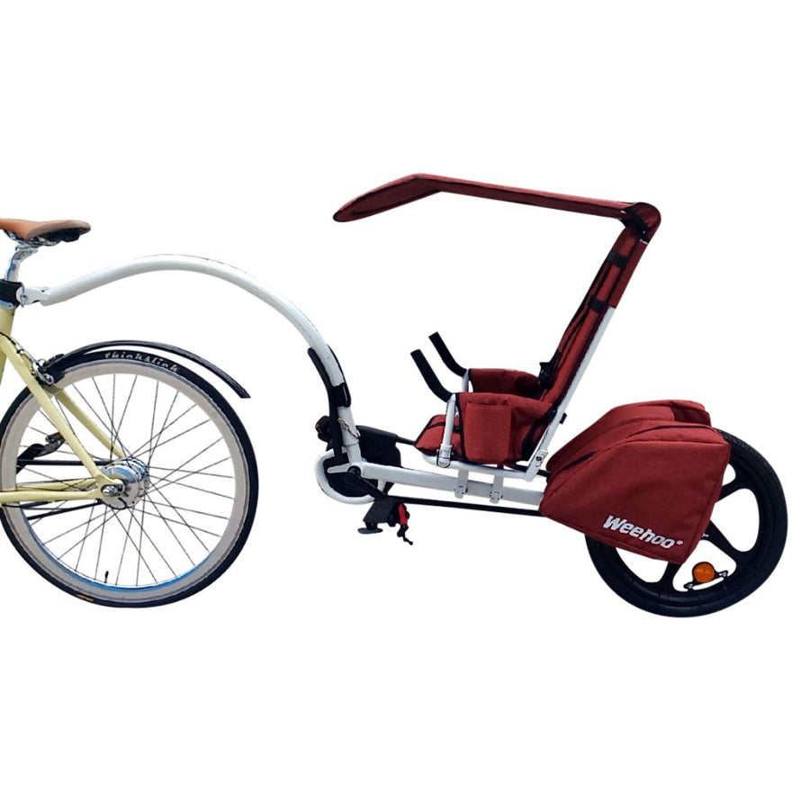 fahrradanhänger tandem Weehoo Thrill Kinderfahrradanhänger Tret-Einrad mit Stauraum