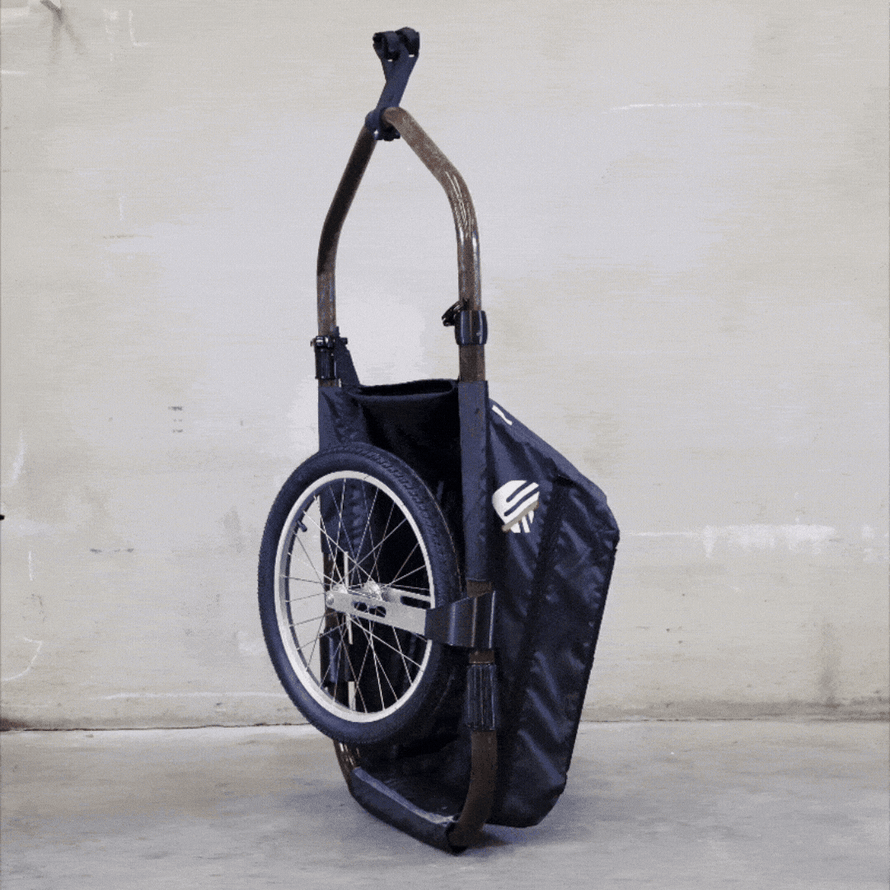 remorque Maïna 20 pliable facilement pour un stockage compact et pratique