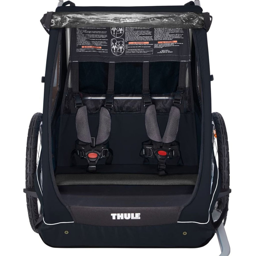 Remorque poussette Thule Chariot Coaster XT pour 2 enfants avec double assise sécurisée et confortable