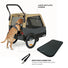 Remorque vélo chien Polisport 2-en-1 avec tapis caoutchouc amovible et fixation laisse, supporte jusqu'à 45 kg