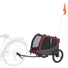 Remorque velo pour chien Trixie 22kg rouge avec drapeau de securite pour sorties a velo