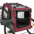 Remorque velo pour chien Trixie modele 22kg rouge et gris, pratique et securisee pour vos sorties a velo
