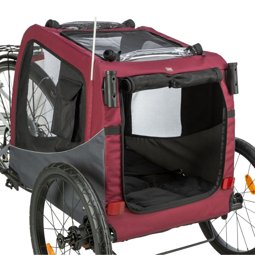 Remorque velo Trixie pour chien jusqu a 30 kg, confortable et securisee pour vos balades a velo