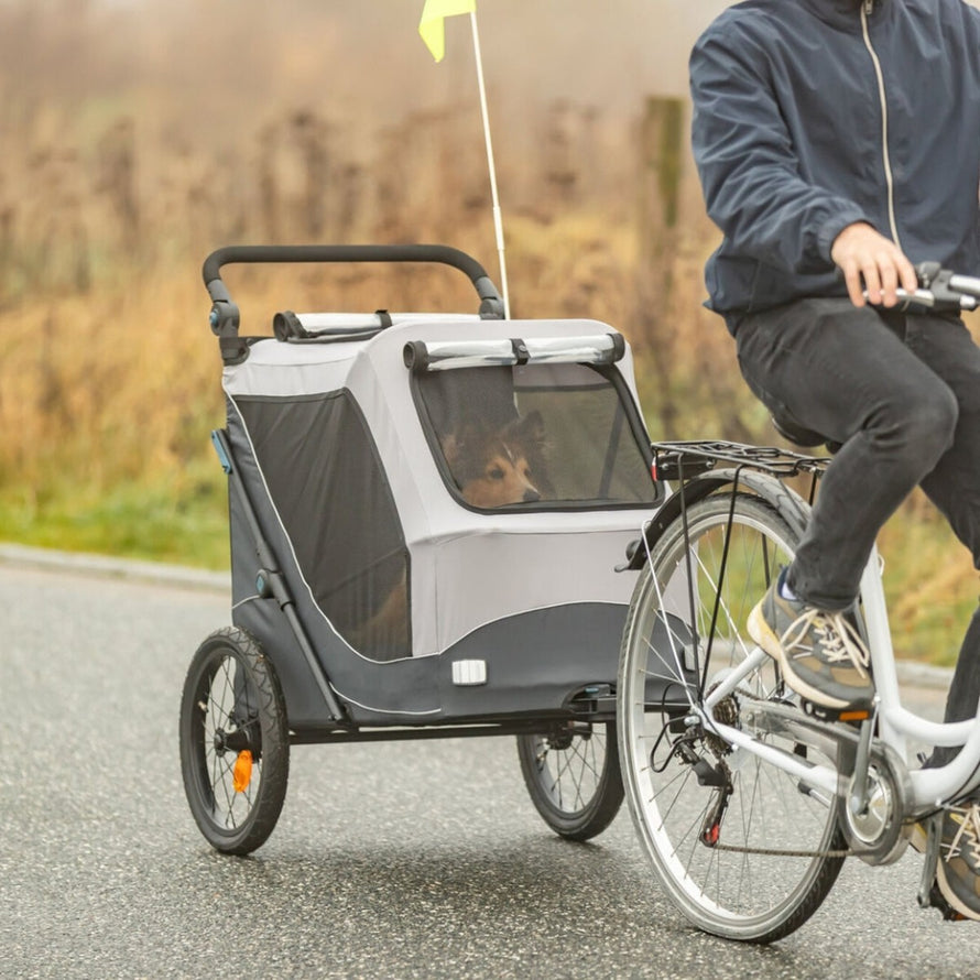 Trixie faltbarer Fahrradanhänger für Hunde bis 22 kg