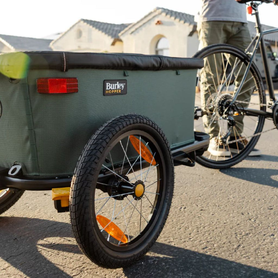 Remorque vélo tout-terrain convertible en chariot avec roues pivotantes Hopper de Burley