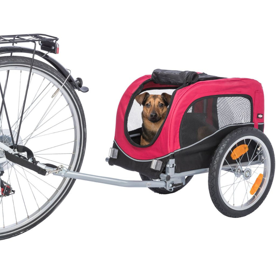 Remorque vélo rouge pour petits chiens Trixie