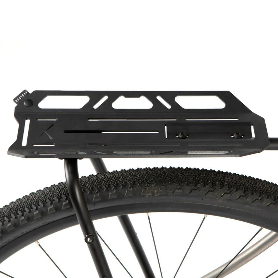 Porte-bagages arriere en aluminium noir Restrap Switch Rack Cage pour velo robuste et leger