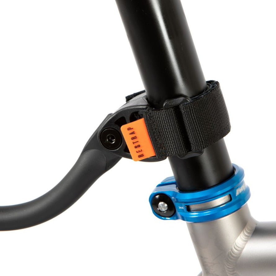 Fixation du porte-bagages Restrap Switch Rack avec sangle robuste pour vélo tout-terrain et sacoche compatible