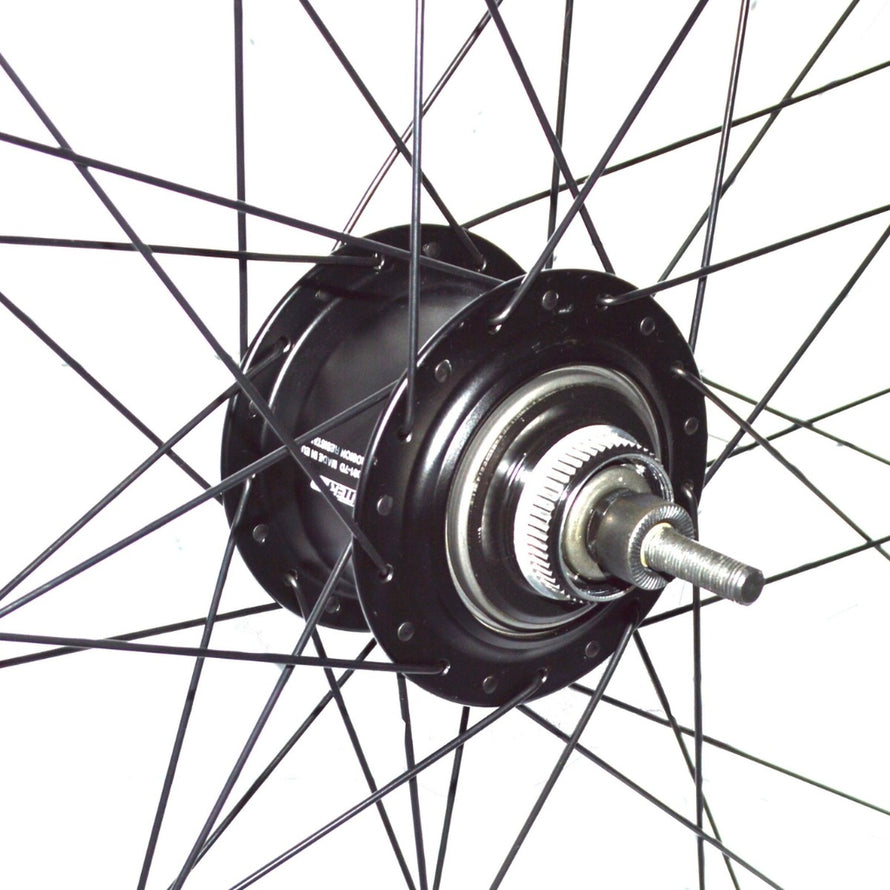 Roue arrière vélo 28 pouces PNA Cycling modèle Nexus 7 vitesses avec frein disque et fixation par écrous