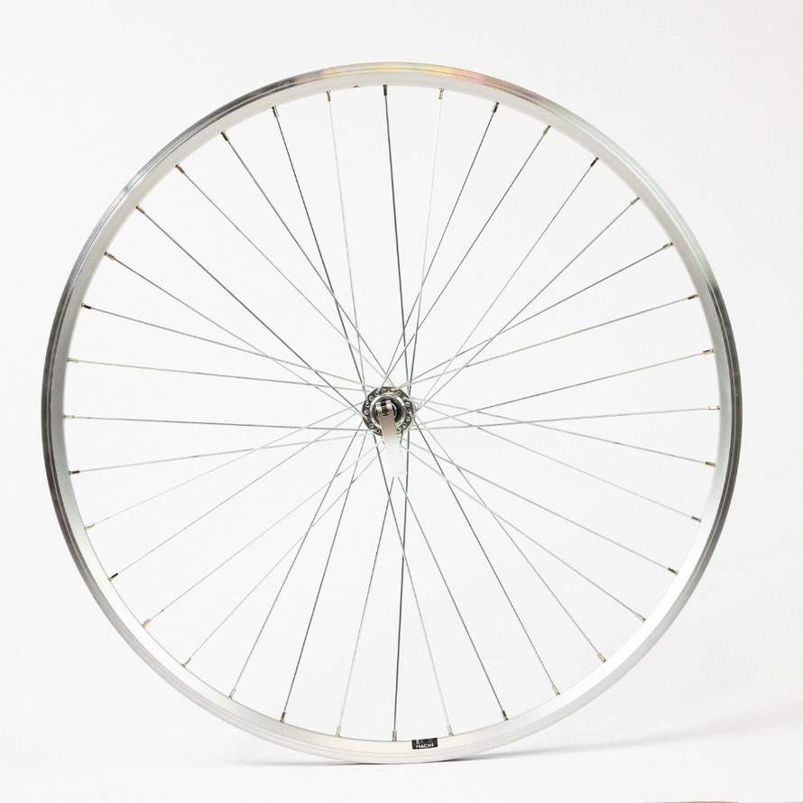 Roue avant 700C de vélo de course en aluminium à serrage rapide vue de face