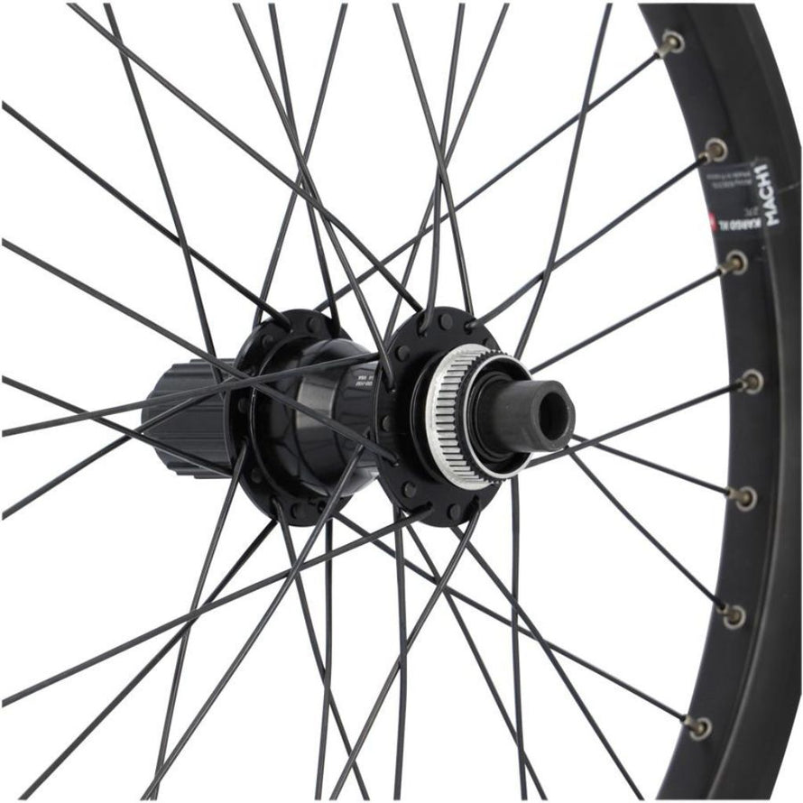 roue arriere vélo cargo 20 pouces mach1 kargo xl – detail du moyeu shimano tc500