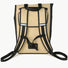 Sac à dos convertible vélo Badawin Moh 25 L beige noir vue dos avec bretelles ajustables et poignée