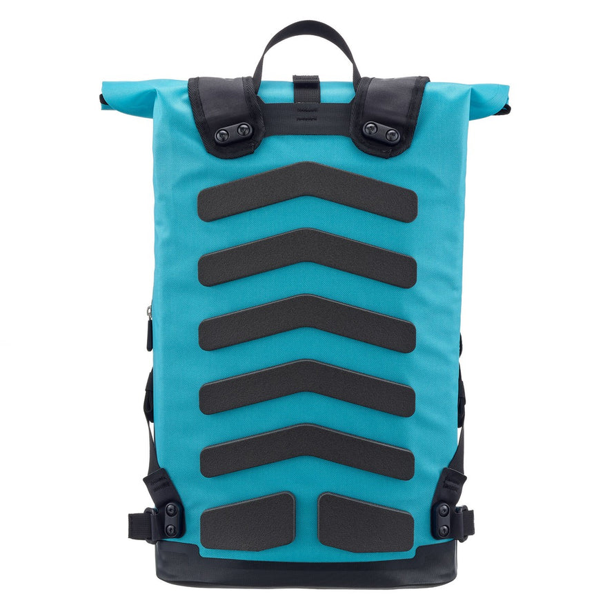 Sac a dos Ortlieb Commuter Daypack turquoise et noir, robuste et impermeable pour trajets a velo urbains