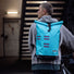 Sac a dos Ortlieb Commuter Daypack turquoise avec details rouges, etanche et confortable pour cyclistes urbains