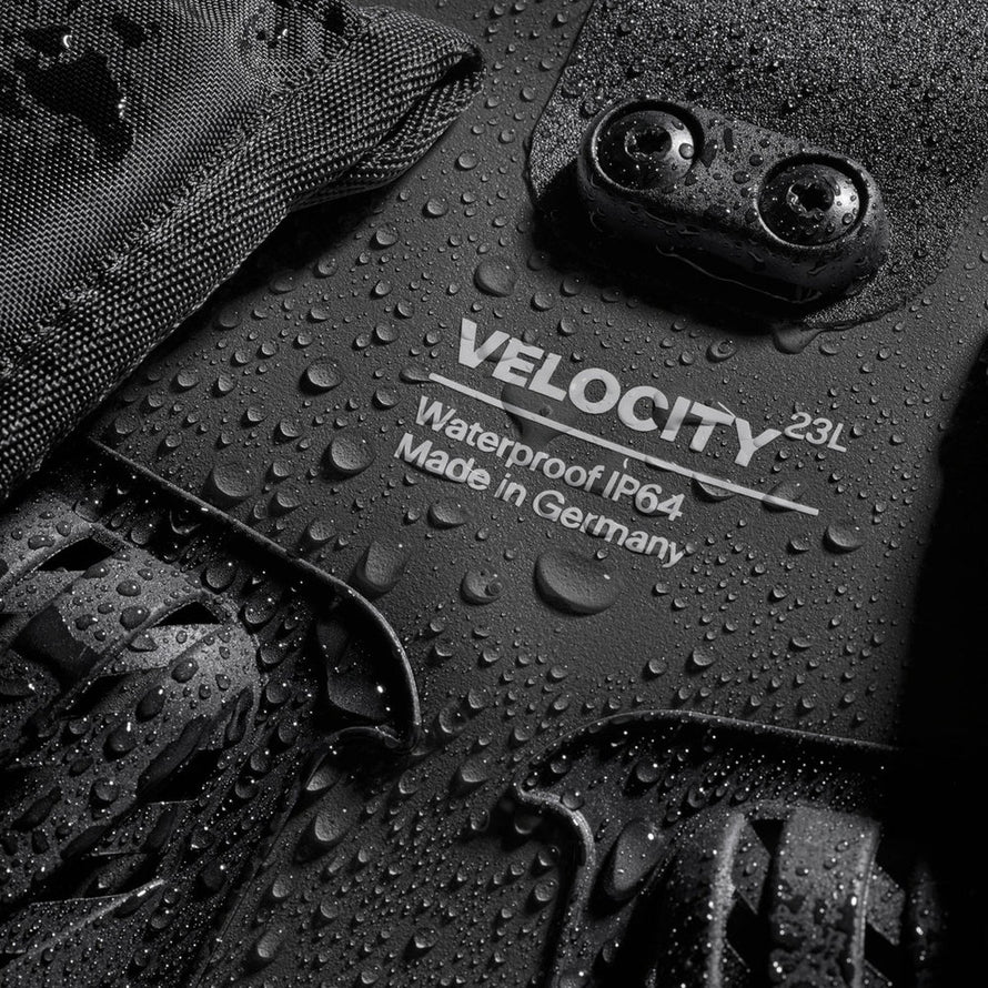 Sac à dos étanche Ortlieb Velocity TIDURA strong 23L noir avec protection IP64 contre l'eau et fabrication allemande