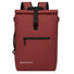 Sac a dos convertible sacoche velo Badawin Ali 28 L rouge avec poche zipee noire frontale