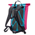 Sac a dos velo etanche Ortlieb Velocity Lite 23L en rose et bleu avec bretelles confortables et systeme de fixation robuste