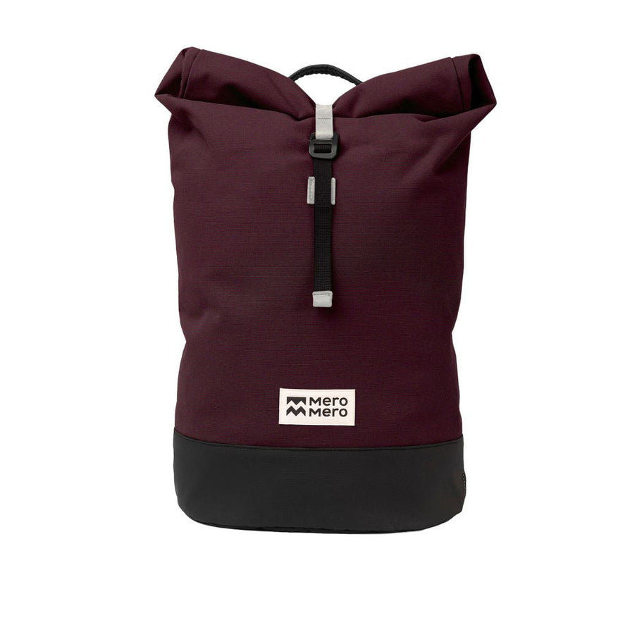 Sac à dos MeroMero Annecy bordeaux en vue studio, conçu pour le vélotaf et les déplacements quotidien