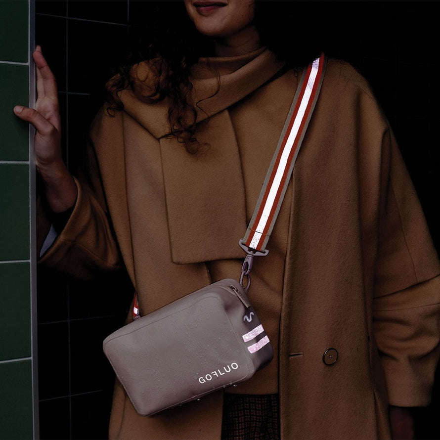 sacoche guidon vélo Gofluo rose de nuit