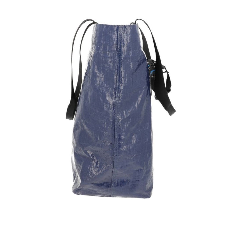 Sac de courses recyclé bleu convertible en sacoche pour vélo urbain Hapo-G