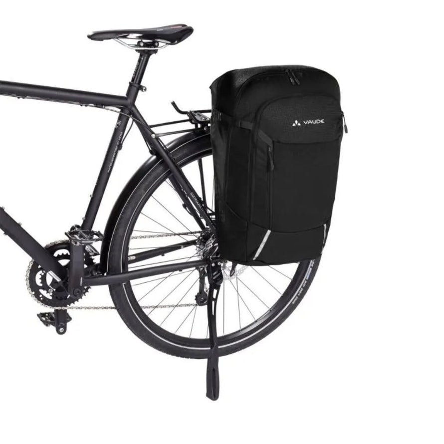 vaude fahrradtaschen montieren Vaude Cycle 28 II Fahrradtasche 2 in 1 Rucksack auf Gepäckträger