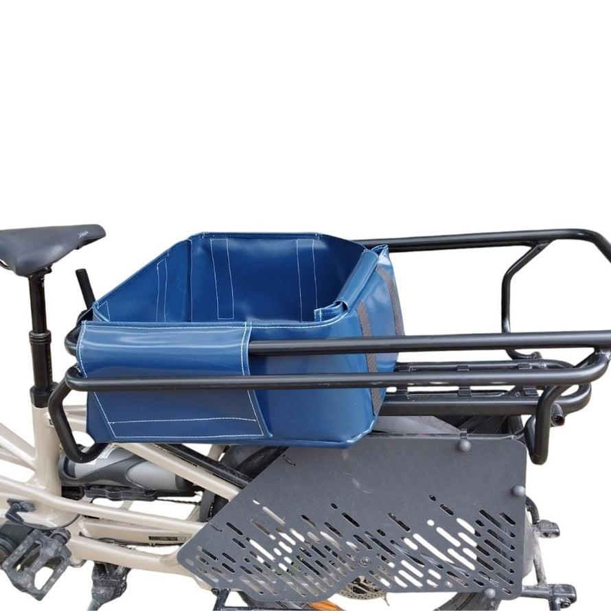 Sac modulable Bacatail Suzonetsuzette bleu pour vélo Longtail, pliable et résistant pour transport sécurisé et modulable