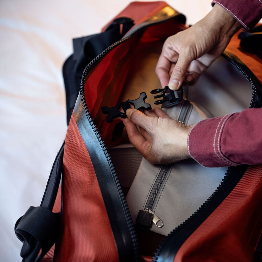 Sac à dos vélo Ortlieb Duffle Lite avec fermeture clip pratique et étanche pour un usage quotidien