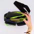 Sacoche banane vélo réfléchissante Urban Circus noire avec intérieur vert fluo et multiples compartiments pratiques