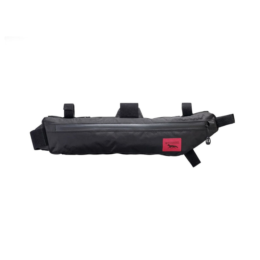 Sacoche cadre Hold Fast Swift Industries 2,75 à 4L noire avec fermeture zip pour bikepacking et cyclotourisme