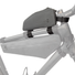 sacoche de cadre top tube m-wave rough ride ii installée sur un vélo avec attaches velcro pour le bikepacking
