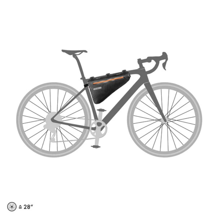 Sacoche de cadre bikepacking Ortlieb étanche 4 litres taile cadre