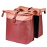 Sacoche double Basil Vive 35L bordeaux et rose, étanche et spacieuse pour porte-bagages vélo