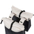 Sacoche double Basil Vive 35L noire et blanche, étanche et pratique pour porte-bagages vélo