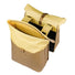 Sacoche double Basil Vive 35L jaune beige étanche pour porte-bagages vélo, grande capacité et protection contre la pluie