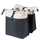 Sacoche double vélo Basil Vive 35L noire et beige étanche pour porte-bagages, grande capacité et fixation solide