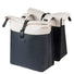 Sacoche double vélo Basil Vive 35L noire et beige étanche pour porte-bagages, grande capacité et fixation solide