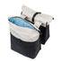 Sacoche double Basil Vive 35L noire et crème étanche pour porte-bagages vélo, grande capacité et protection optimale