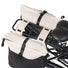 Sacoche double Basil Vive 35L noire et creme, etanche et fonctionnelle pour porte-bagages velo
