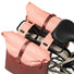 Sacoche double Basil Vive 35L rose et bordeaux étanche pour porte-bagages, grande capacité et fixation sécurisée