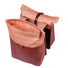 Sacoche double Basil Vive 35L étanche rose pour porte-bagages, design moderne et grande capacité de rangement