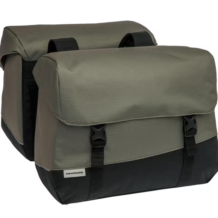 sacoche double à pont Oslo New Looxs 37 L kaki et noir