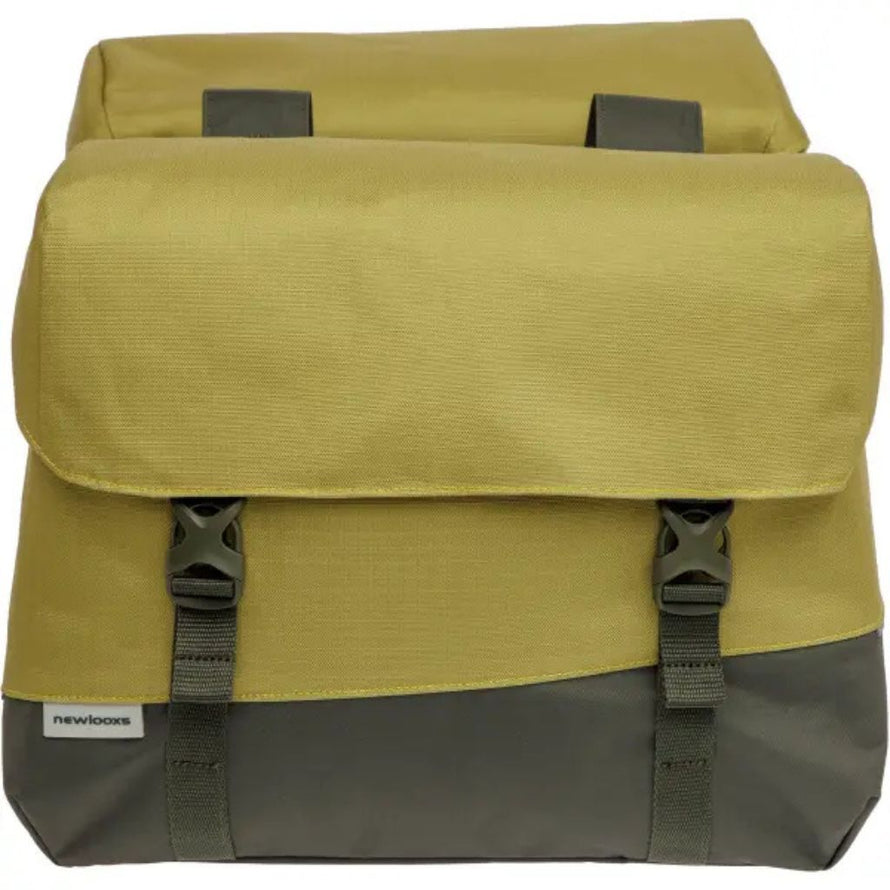 sacoche double à pont Oslo New Looxs vert olive avec capacité généreuse