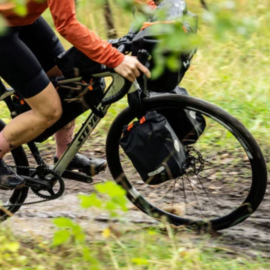 Sacoche de bikepacking étanche Ortlieb à fixer sur la fourche