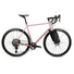 Sacoche de fourche Gemini Swift Industries EPLX600 noire avec patch rose, idéale pour bikepacking et sorties vélo