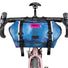 Sacoche de guidon Catalyst Pack Swift Industries bleu avec logo rose fluo, idéale pour bikepacking et cyclotourisme