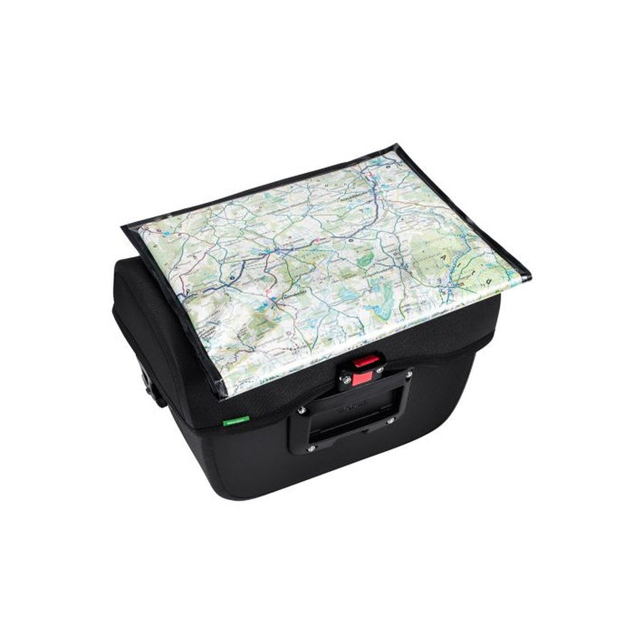 Sacoche de guidon VAUDE Aqua Box en matériaux recyclés avec pochette carte intégrée pour cyclotourisme