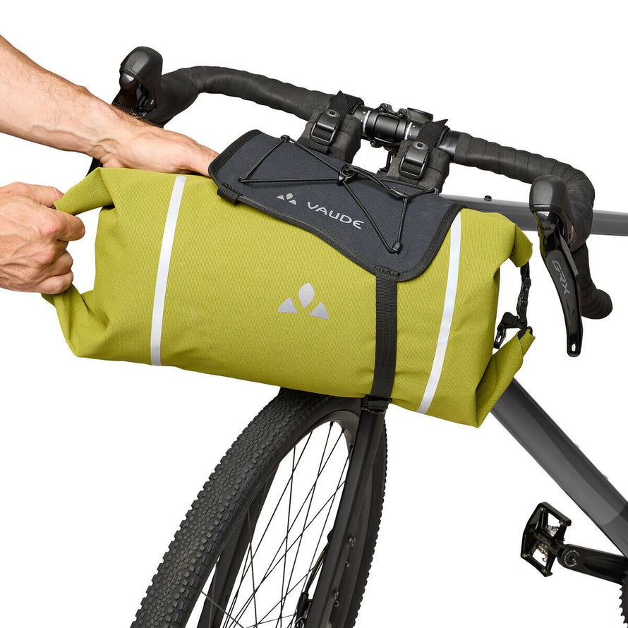 Sacoche guidon Vaude Trailfront Cage 10 L, étanche et légère, idéale pour le bikepacking et les longues sorties vélo